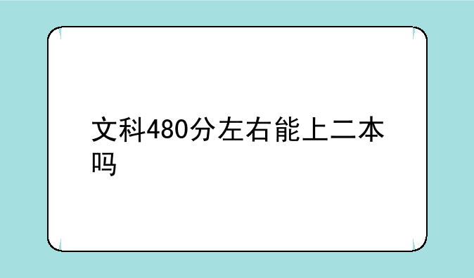 文科480分左右能上二本吗