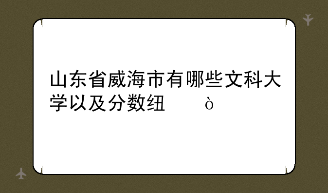 山东省威海市有哪些文科大学以及分数线？